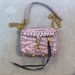 Rebecca Minkoff Pink Python Micro Mac Bag